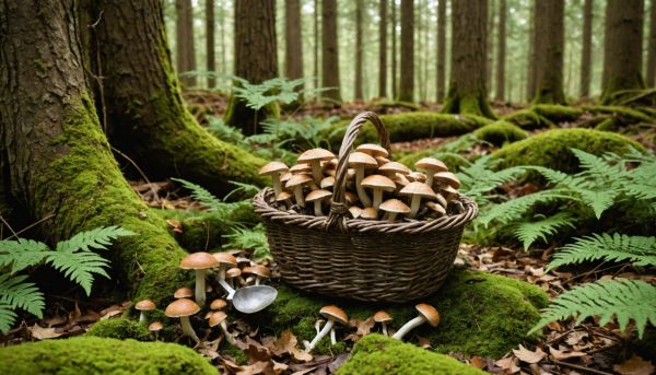 Déguster des cèpes fraîchement récoltés en sous-bois profonds ici