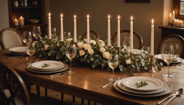Placer des bougies délicates pour réchauffer l ambiance du dîner