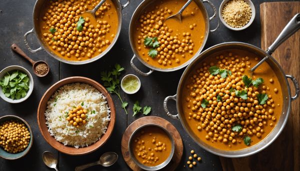 Préparer un curry de pois chiches crémeux au lait de coco bio