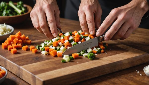 Quel geste technique adopter pour tailler des légumes en brunoise